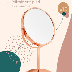 Miroir sur pied dor ros CARTEL