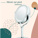 Miroir lumineux sur pied