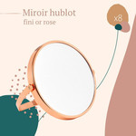 Miroir hublot dor rose