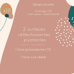 Miroir lumineux sur pied