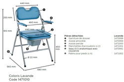 Chaise Toilettes Pliante OMEGA H407